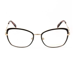 Emilio Pucci EP5186 Preto/Dourado 005 56mm - Óculos de Grau