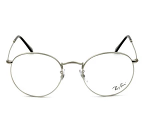 Óculos de Grau Ray Ban Round RB3447VL Prata Fosco 2538 53mm 