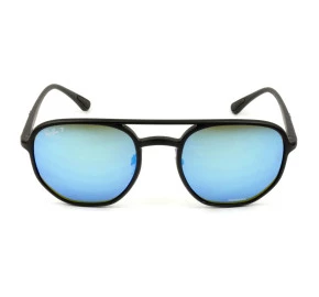 Óculos Ray Ban Chromance Preto Fosco Azul Espelhado Polarizado RB4321-CH 601-S/A1 53mm