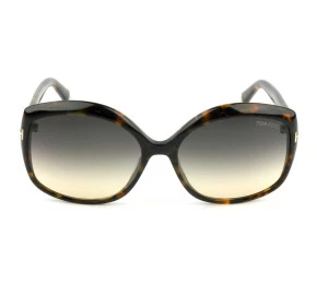 Óculos Tom Ford Chiara 02 TF919 Turtle Brilho Marrom Degradê 55B 60mm 