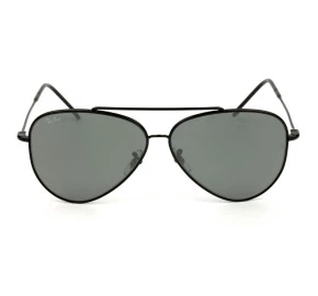 Óculos Ray Ban Aviador Reverse Preto Cinza Espelhado RBR0101S 002/GS 62mm