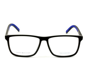 Óculos Tommy Hilfiger Preto Fosco Azul TH1696 D51 55mm 