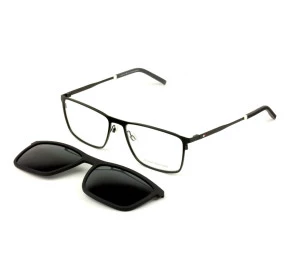 Óculos de Grau Tommy Hilfiger Clip-on Preto Fosco TH1803/CS 00399 58mm 