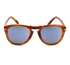 Óculos Persol Steve McQueen 714-S-M Terra Di Siena Azul Semi Espelhado 096/56  54mm