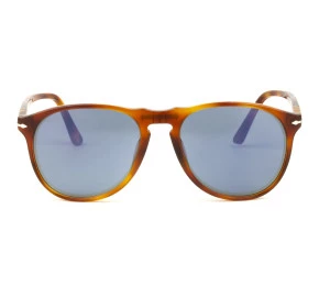 Óculos Persol 9649-S Terra Di Siena Azul Semi Espelhado 96/56 55mm 