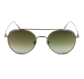 Óculos Tom Ford Masculino Declan Prata Marrom Degradê Semi-Espelhado TF826 14Q 54mm