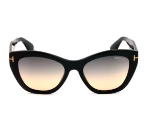 Óculos Tom Ford Feminino Cara Preto Cinza Degradê TF940  01B 56mm