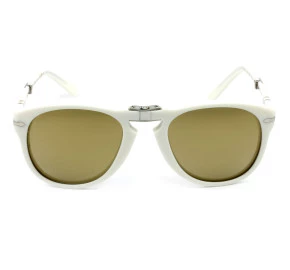 Óculos Persol Steve McQueen Edição Limitada714-S-M  Off White Dourado Espelhado 1191/AM 54mm