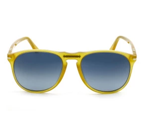 Óculos Persol 9649-S Mel Translucido Azul Semi Espelhado 204/S3 55mm 