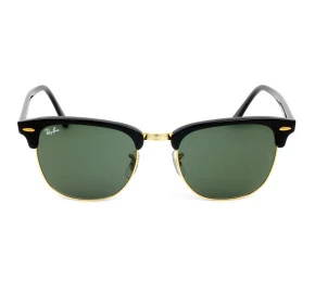 Óculos Ray Ban Clubmaster RB3016 Preto  Brilho G15 W0365 55mm 