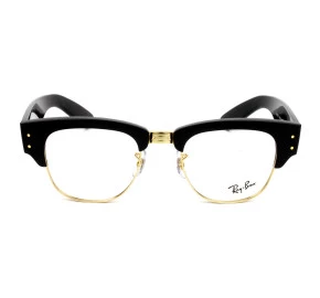 Óculos Ray Ban Mega Clubmaster RB0316V Preto Dourado 2000 50mm 