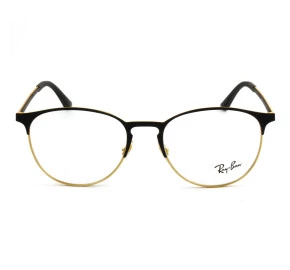 Óculos Ray Ban Round RB6375 Preto Fosco Dourado 3051 53mm 