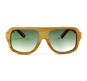 Óculos Evoke Wood Series Bamboo Collection 01 Clear Wood Laser Green Gradient