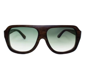 Óculos Evoke Wood Series Bamboo Collection 01 Dark Wood Laser Green Gradient