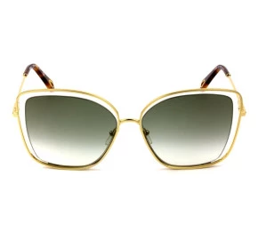Chloé CE 133S Dourado/Verde Degradê 733 60mm - Óculos de Sol