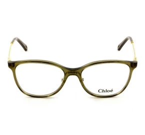 Chloé CE 2727 - Óculos de Grau 303 Verde/Dourado Lente 54mm