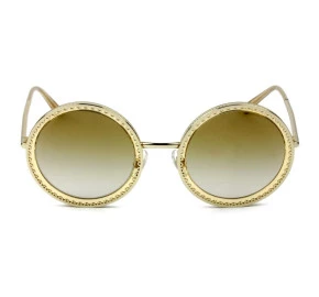 Dolce & Gabbana DG2211 - Óculos de Sol Dourado Degradê  02/6E  Lentes 53mm