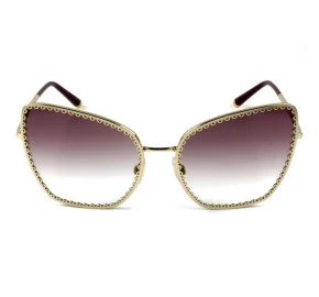 Dolce & Gabbana DG2212 - Óculos de Sol Roxo Degradê/Dourado 02/8H Lentes 61mm
