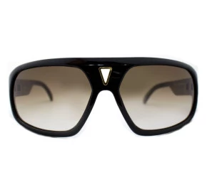 Óculos Evoke Fittipaldi Black Shine Gold Brown Gradient