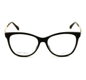 Jimmy Choo JC199 - Preto/Dourado 807 53mm - Óculos de Grau