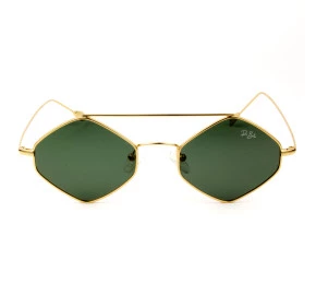 Óculos de Sol Dubela Jordana Dourado Verde Polarizado