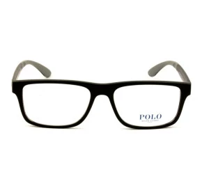 Polo Ralph Lauren PH2182 - Preto Fosco/Cinza 5523 56mm - Óculos de Grau