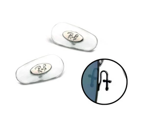Plaquetas Ray-ban Prata De Silicone Encaixe De Cruz - 1 Par