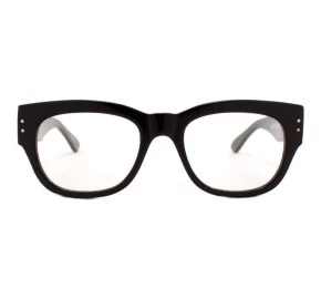 Óculos de Grau Evoke Plays Louder 01 Black Shine Sanded Silver Demo Lens