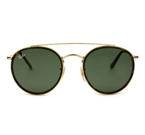 Ray Ban Round Ponte Dupla RB3647N - Dourado/G15 001 51mm - Óculos de Sol