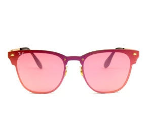 Ray Ban Blaze Clubmaster RB3576-N - Dourado/Rose Semi-Espelhado 043/E4 47mm - Óculos de Sol