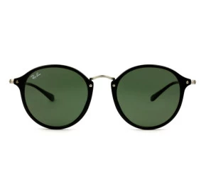 Ray-Ban Round Fleck RB2447 - Preto Brilho/G15 901 52mm - Óculos de Sol