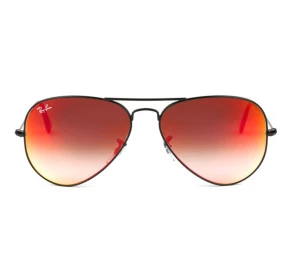 Ray Ban Aviador RB3025L - Preto/Vermelho Espelhado 002/4W 58mm - Óculos de Sol