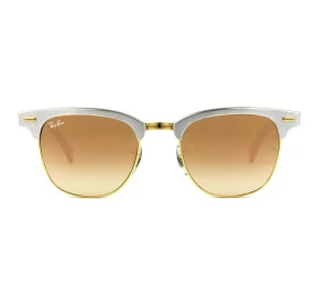 Ray Ban Clubmaster Aluminium RB3507 - Prata/Rose Espelhado 137/70 51mm - Óculos de Sol