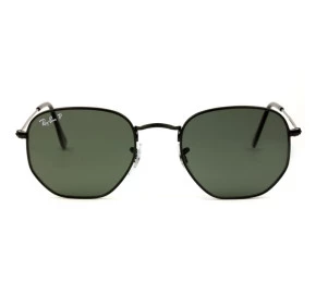Ray Ban Hexagonal RB3548N - Preto/G15 Polarizado 002/58 51mm - Óculos de Sol
