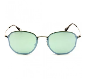Ray Ban Blaze Hexagonal RB3579-N - Prata/Verde 003/30 58mm - Óculos de Sol
