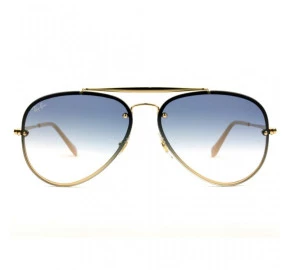 Ray Ban Blaze Aviador RB3584-N Dourado/Azul Degradê 001/19 61mm - Óculos de Sol