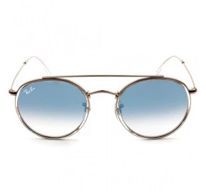 Ray Ban Round Ponte Dupla RB3647-NL - Rose/Azul Degradê 9068/3F 51mm - Óculos de Sol