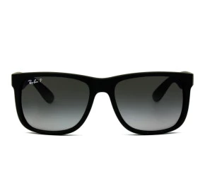 Ray Ban Justin RB4165L - Preto Fosco/Cinza Degradê Polarizado 622/T3 55mm - Óculos de Sol