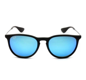 Ray Ban Erika RB4171 - Preto/Azul Espelhado 622/55 54mm - Óculos de Sol