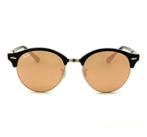 Ray Ban Clubround RB4246 - Preto/Rose Espelhado 1197/Z2 51mm - Óculos de Sol