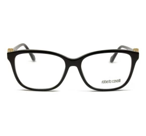 Roberto Cavalli Sadalachbia 950 - Preto Brilho/Dourado 001 54mm - Óculos de Grau