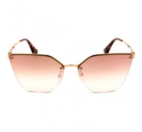 Prada SPR 68T - Dourado/Rose Degradê Semi-Espelhado SVF-AD2 63mm - Óculos de Sol
