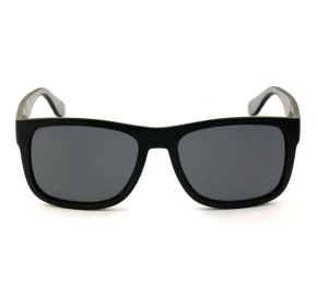 Tommy Hilfiger TH1556/S - Preto Fosco/Cinza 08AIR 56mm - Óculos de Sol