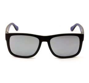 Tommy Hilfiger TH1556/S - Preto Fosco/Cinza Espelhado D51T4 56mm - Óculos de Sol