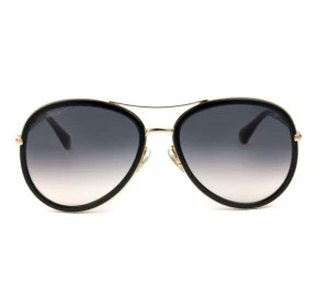 Jimmy Choo TORA/S - Preto/Cinza Degradê QBE9C 57mm - Óculos de Sol