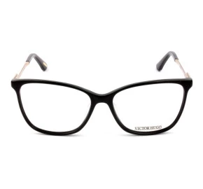 Victor Hugo VH1765 - Óculos de Grau Preto e Dourado 0700 Lentes 54mm
