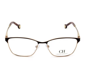Carolina Herrera VHE 125 - Óculos de Grau 0287 Marrom e Dourado Lentes 54mm