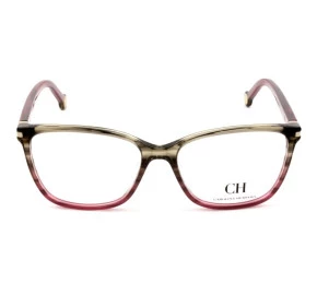 Carolina Herrera VHE 775 - Óculos de Grau 04AB Marrom e Rosa Lentes 54mm