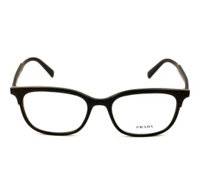 Prada VPR 05V - Preto/Prata 264-1O1 55mm - Óculos de Grau