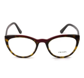 Prada VPR07V Turtle/Vermelho 320-1O1 51mm - Óculos de Grau